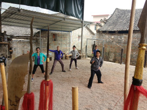 Qigong Lesson at Yangshuo Tai Chi school